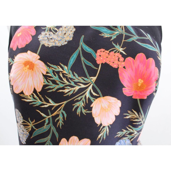 Kate Spade Blossom Mikado Fit and Flare Garden Floral Print Dress Size 4 Black - Picture 7 of 9